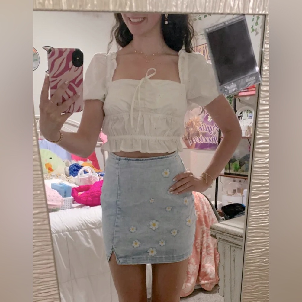 White Crop Top